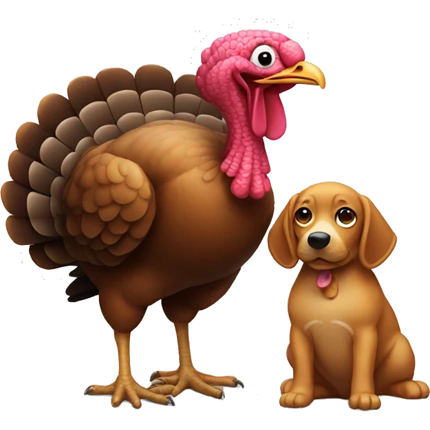 turkey with a dog emoji