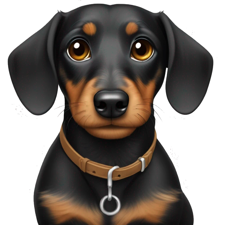 Drenched Black and tan wirehair dachshund  emoji