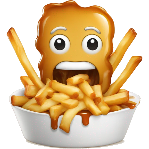 Poutine mange une poutine emoji