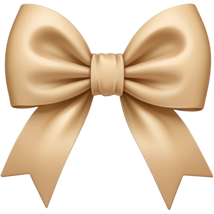 Beige bow emoji