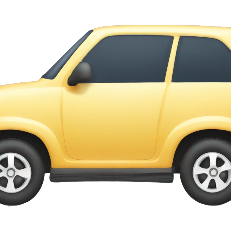 Car with flat tire emoji