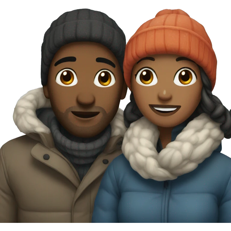 Couple in winter emoji