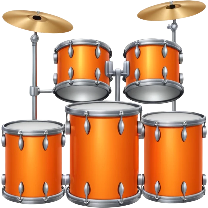 Neon orange drums emoji