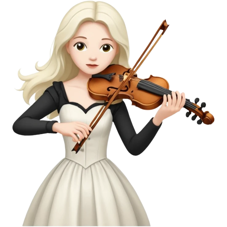 woman playing violin with white dress emoji