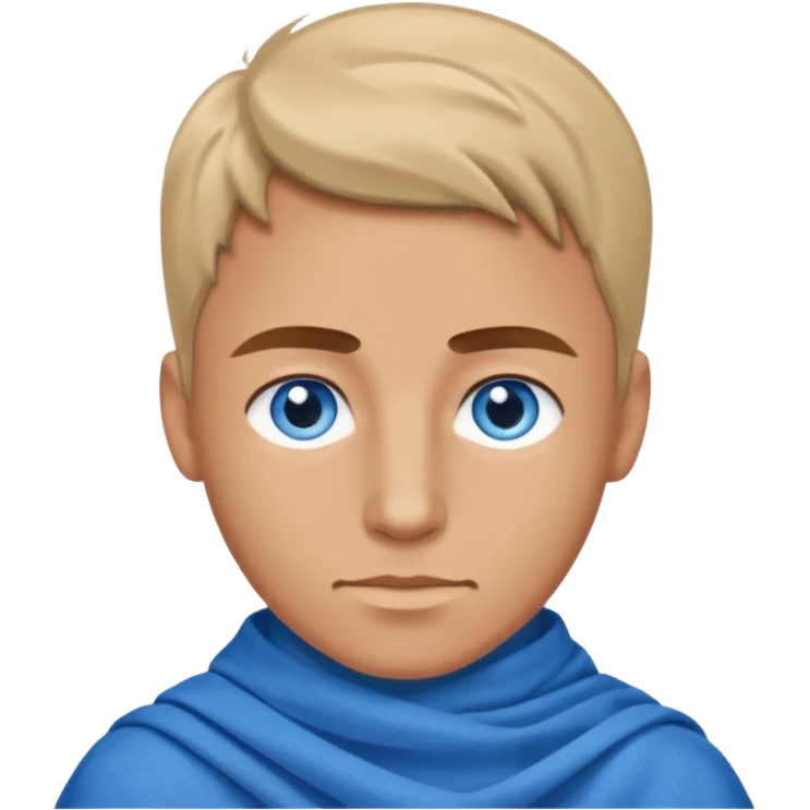 blue eyed desert man in cloth emoji