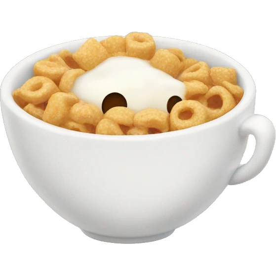 Cereal with milk emoji