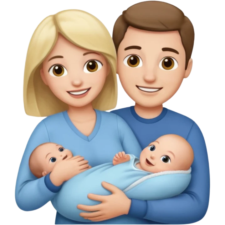 Couple with one newborn emoji