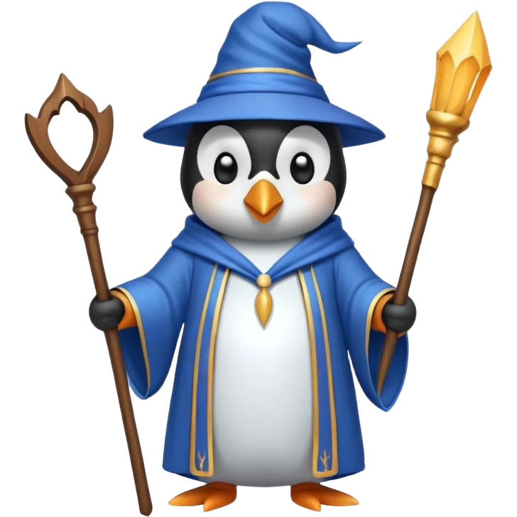Penguin Wizard emoji