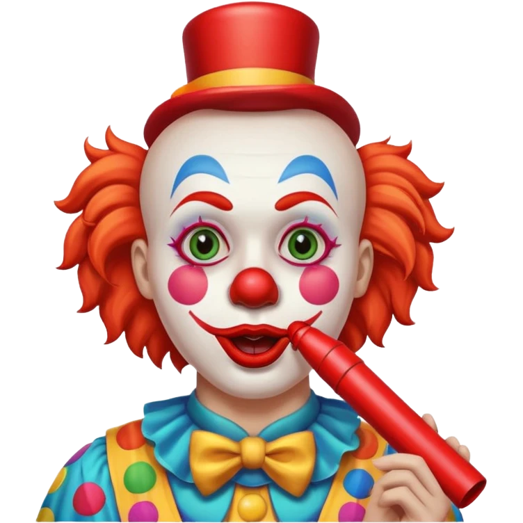  Clown with whistle  emoji