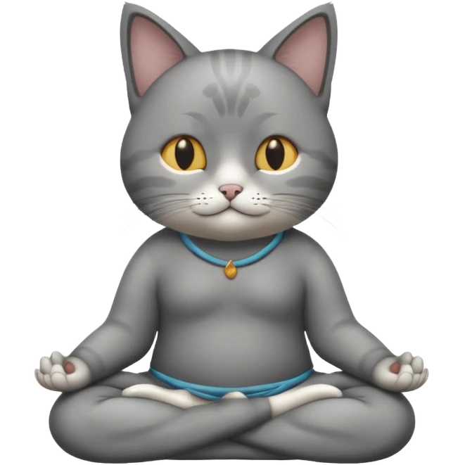meditating cat emoji