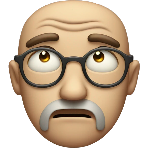 Sad man with eyebags emoji