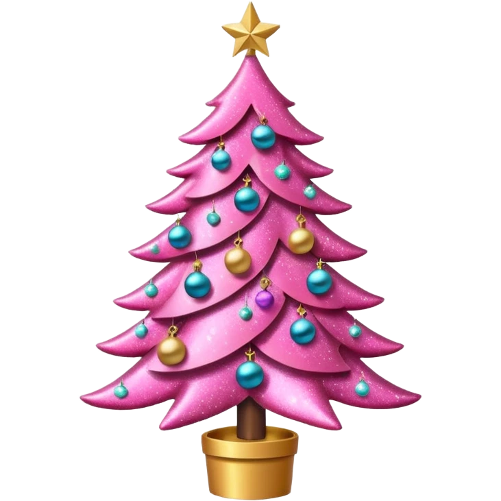 pink christmas tree emoji