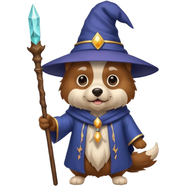 Dog wizard emoji