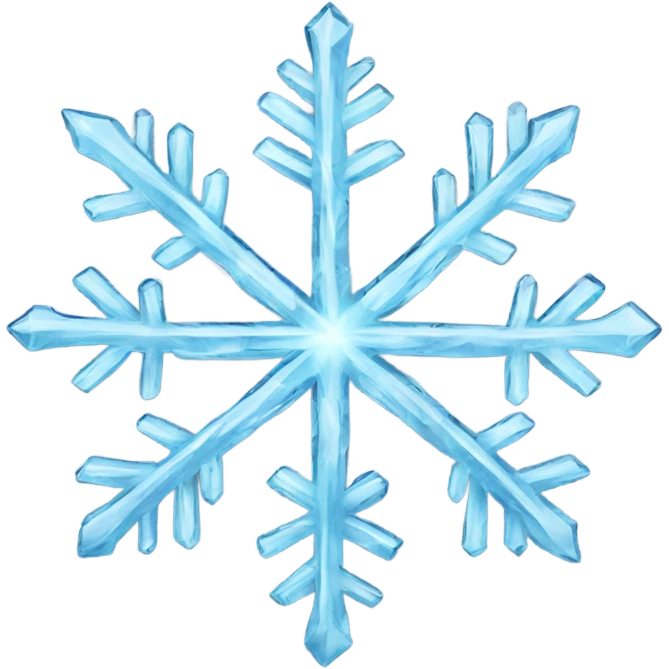 A crystal snowflake emoji