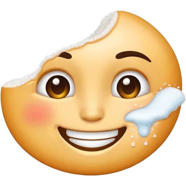 Emoji smiling sniffing salt emoji