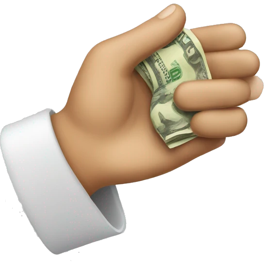 giving money from hand to hand emoji
