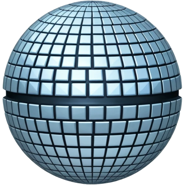 black and white disco ball emoji