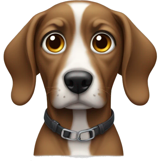 Cachorro usando óculos emoji