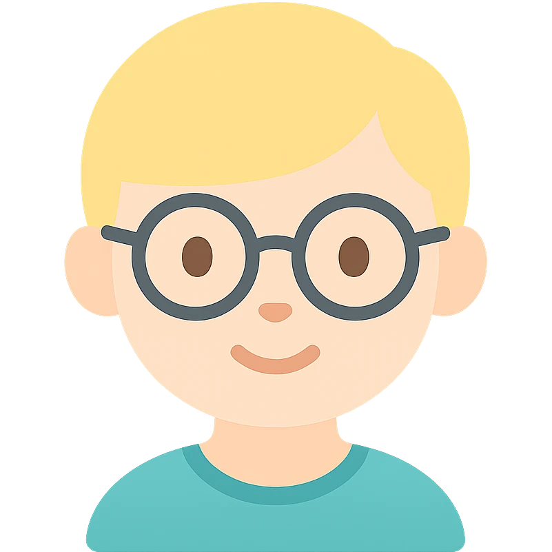 blonde boy with glasses icon emoji