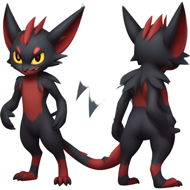 Edgy Noivern-Litten-Zorua full body emoji