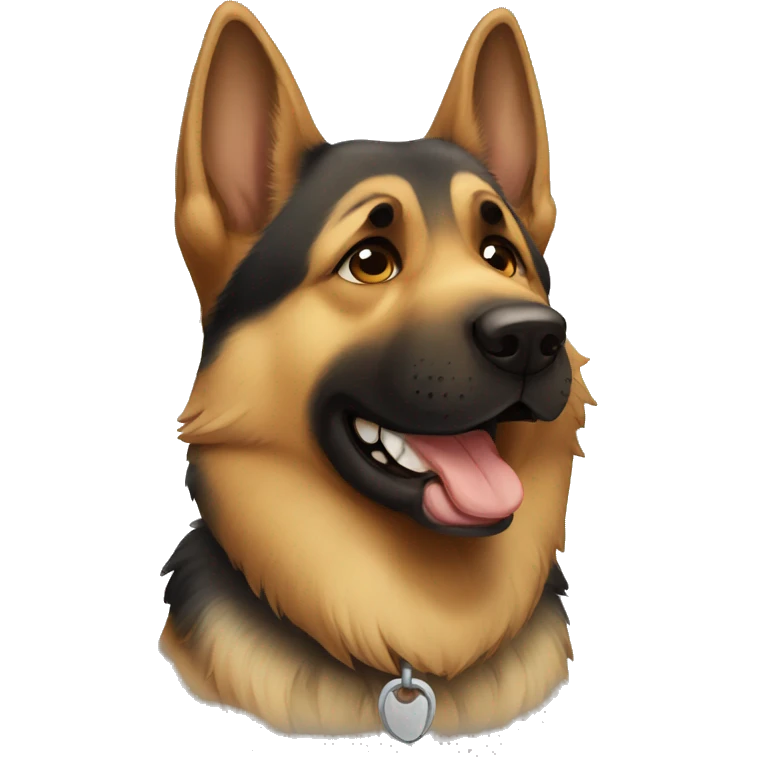 german shepherd crying emoji