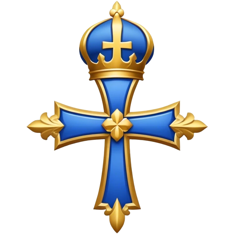 Bishop's emblem with a touch of dark blue emoji