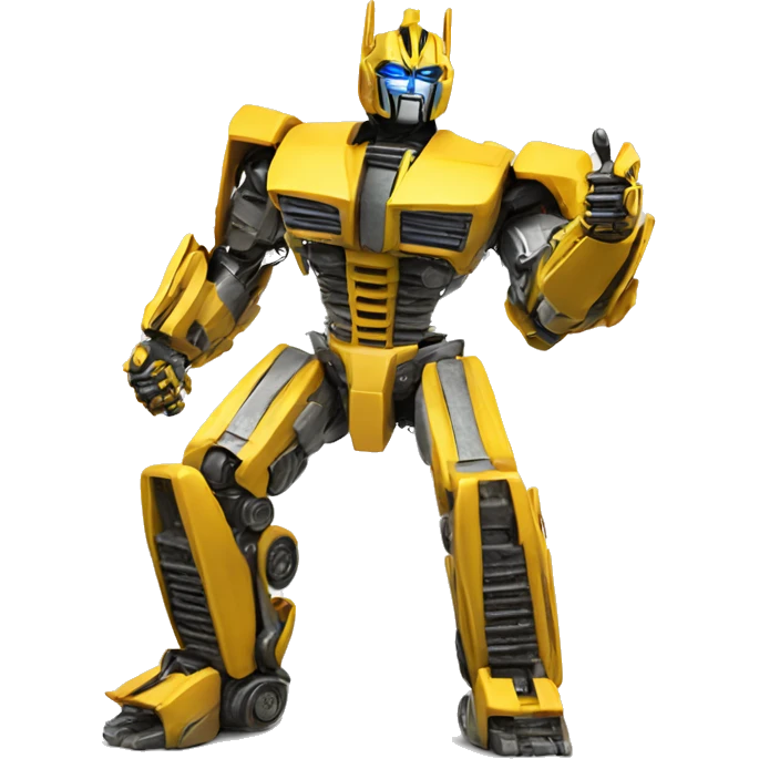 transformer thumbs up, make the transformer all yellow emoji