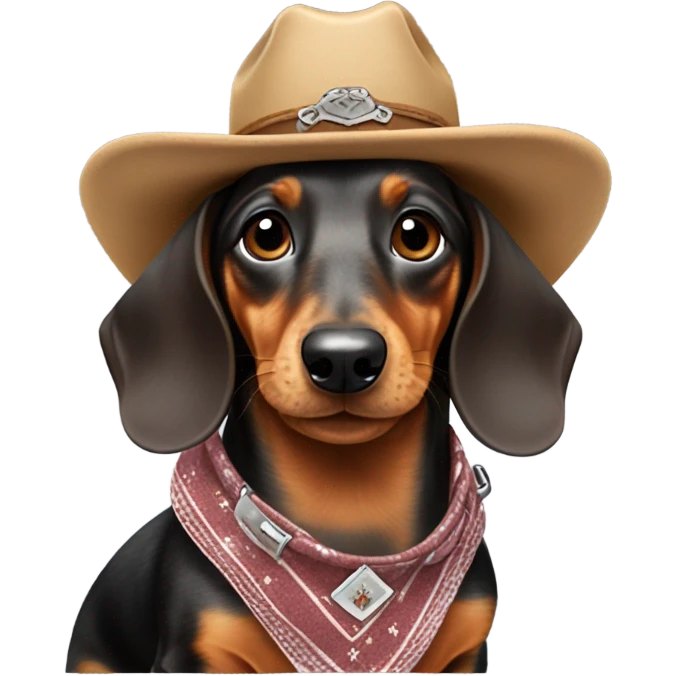 Dapple dachshund cowboy emoji