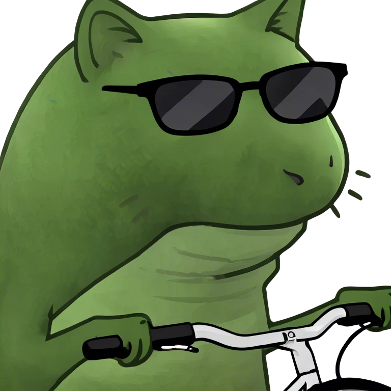 Cat on a bike emoji