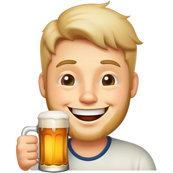 drunk with beer emoji