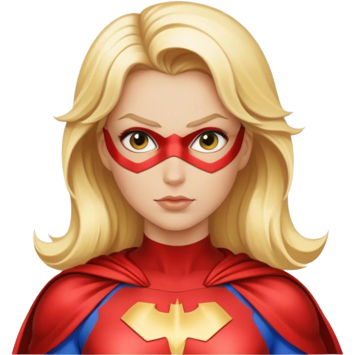 Blonde woman superhero  emoji