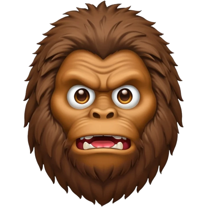 Create a scary emoji of Bigfoot emoji