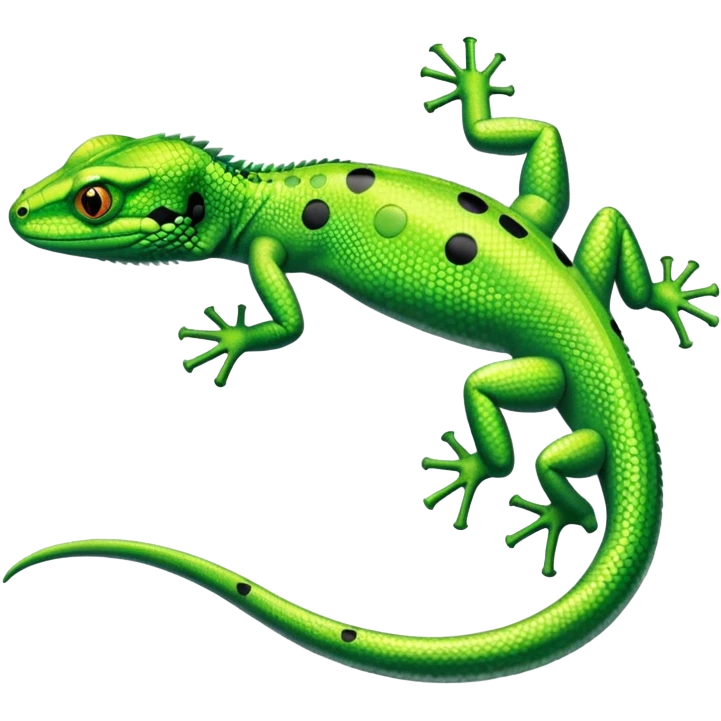 LIZARD which has some really long and large dots on its back. looks like the one on the Hands on Machine learning with scikit learn&tensorflow book emoji