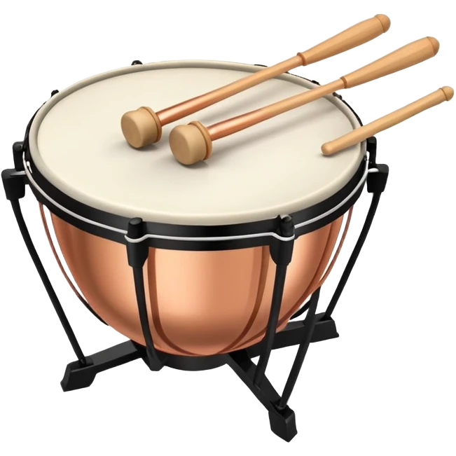timpani drum with mallets emoji