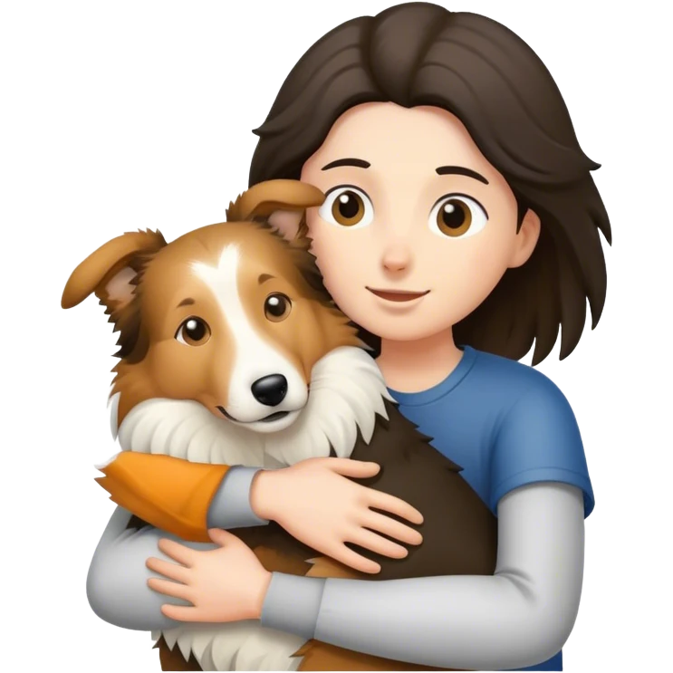 collie hug emoji