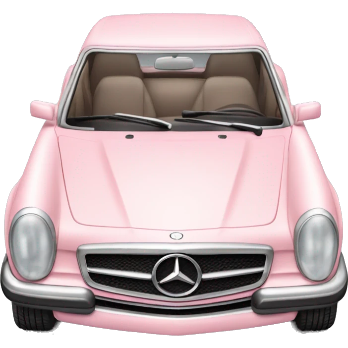realistic light pink old Mercedes emoji