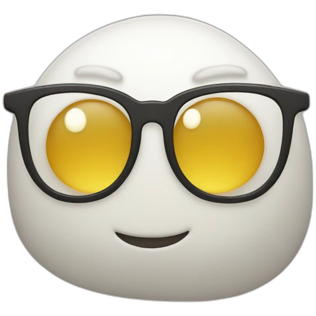 cute blob with glasses emoji