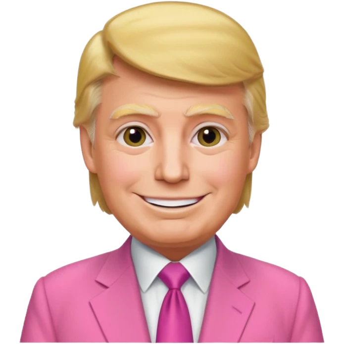 Donald trump in a pink suit emoji