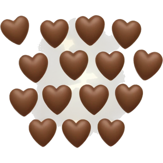 Mocha color heart emoji