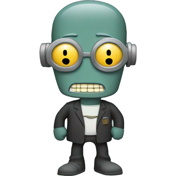 Bender from futurama, as a start-up manager emoji