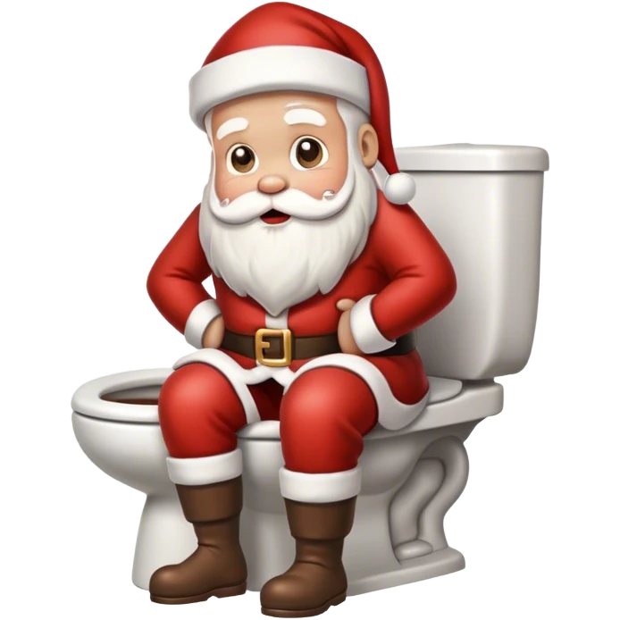 Pooping Santa emoji