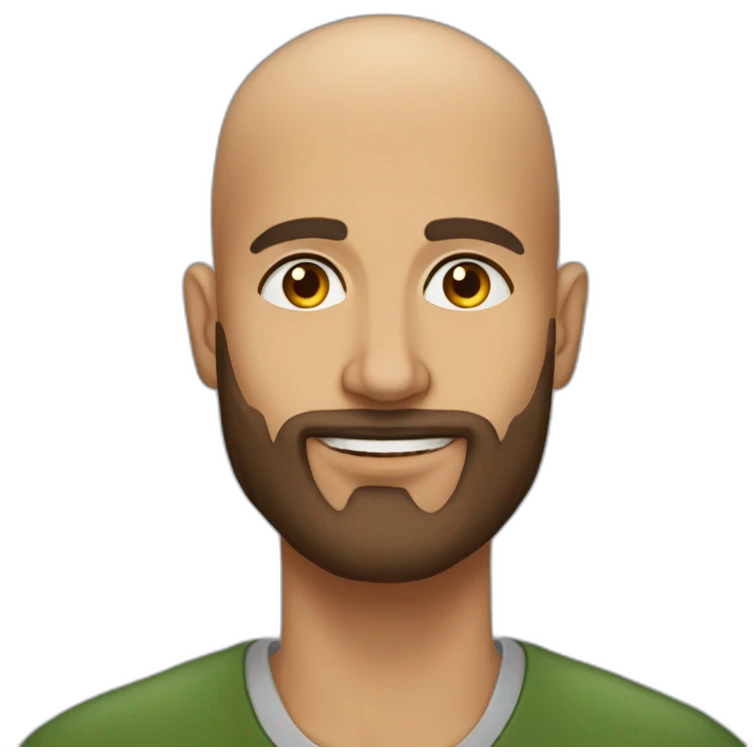 yusuf monaf patna india young without glasses with no hair and long beard emoji