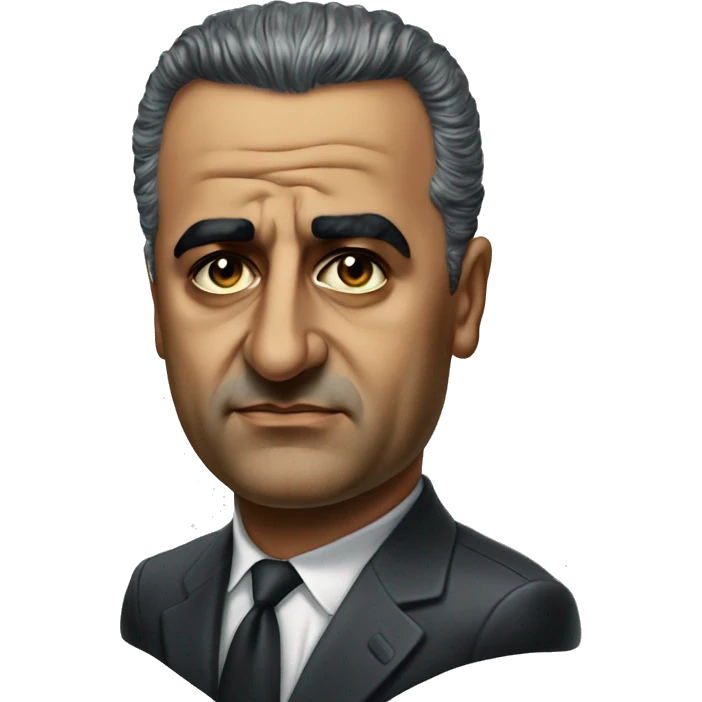 Gamal Abdel Nasser photorealistic sad emoji