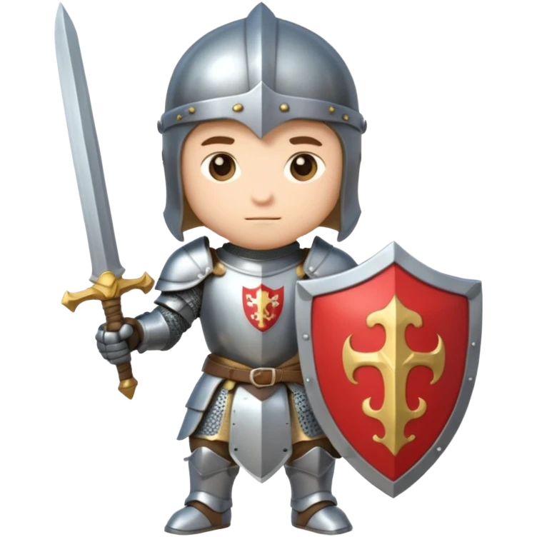 knight, no sword, chibi full body emoji
