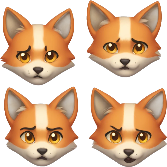 Kitsune expressions emoji