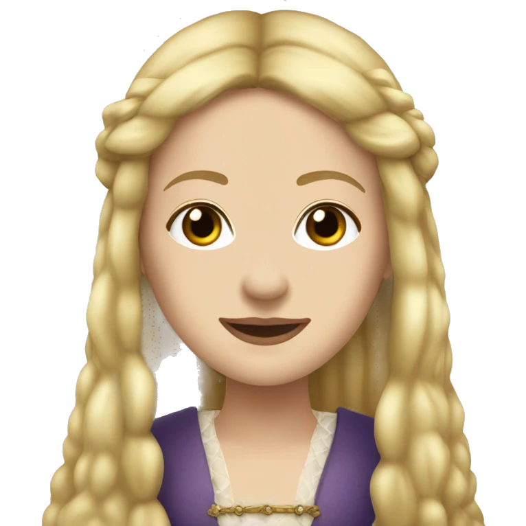 Queen Jane tudor England long blonde hair  emoji