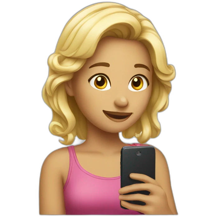 a girl on a phone emoji