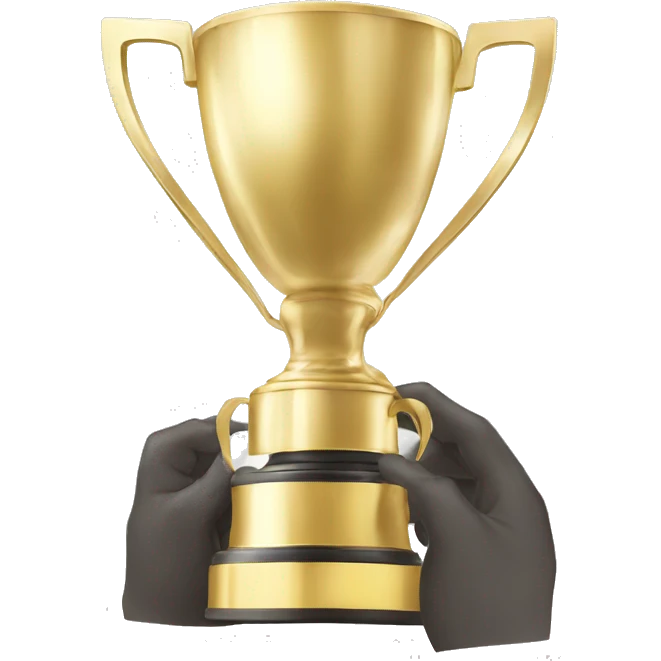 white anime men with gold win cup emoji
