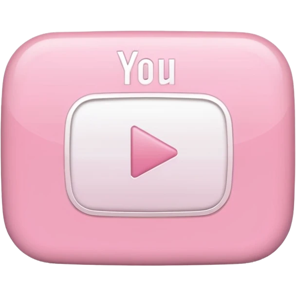 Pink pastel and white YouTube  emoji