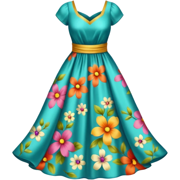 elbise çiçekli emoji